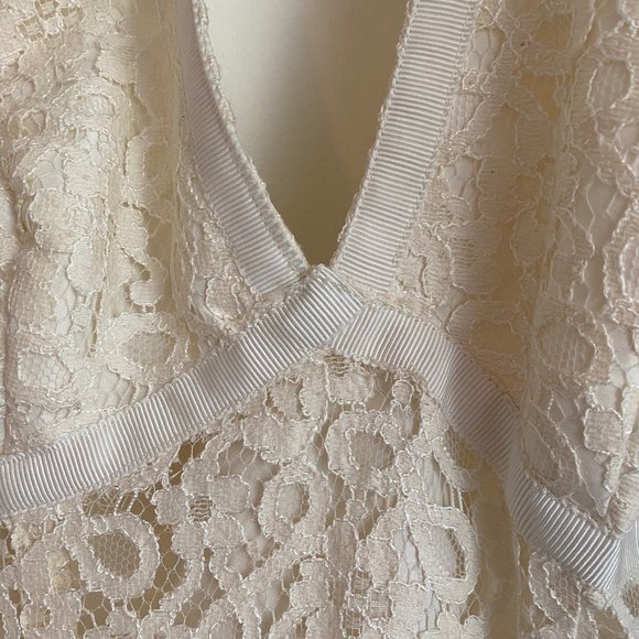 Ivory Halter-Style Watters Bridal Sweep Train Wedding Dress Size 12 - Picture 3 of 8